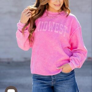 Ribbed Women’s Sweatshirt “Midwest” - NWT Size L